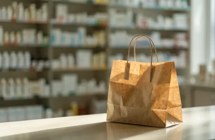 Le comptoir de retrait de l’officine
